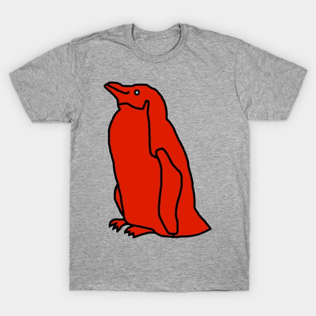 Red Penguin T-Shirt by ellenhenryart